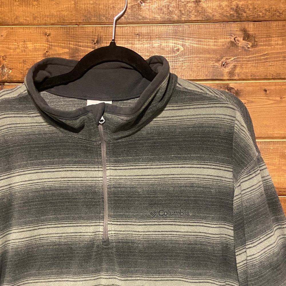 Columbia Men’s XXL Striped Quarter Zip Fleece Pullover